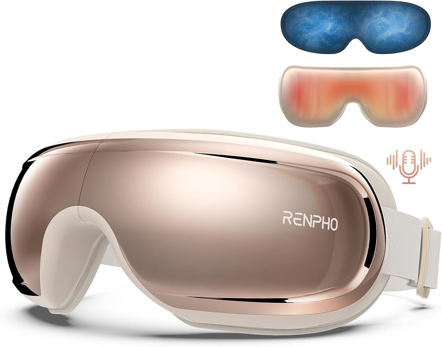 61+1-x3-blL._AC_SL1500_ Eyeris 3 Eye Massager with Heat and Cooling, Massaging Eye Mask | Voice Control, Vibration & Compression Massager for Dry Eyes & Head Tension, FSA Eligible HSA, Gifts for Women & Men - Image 1