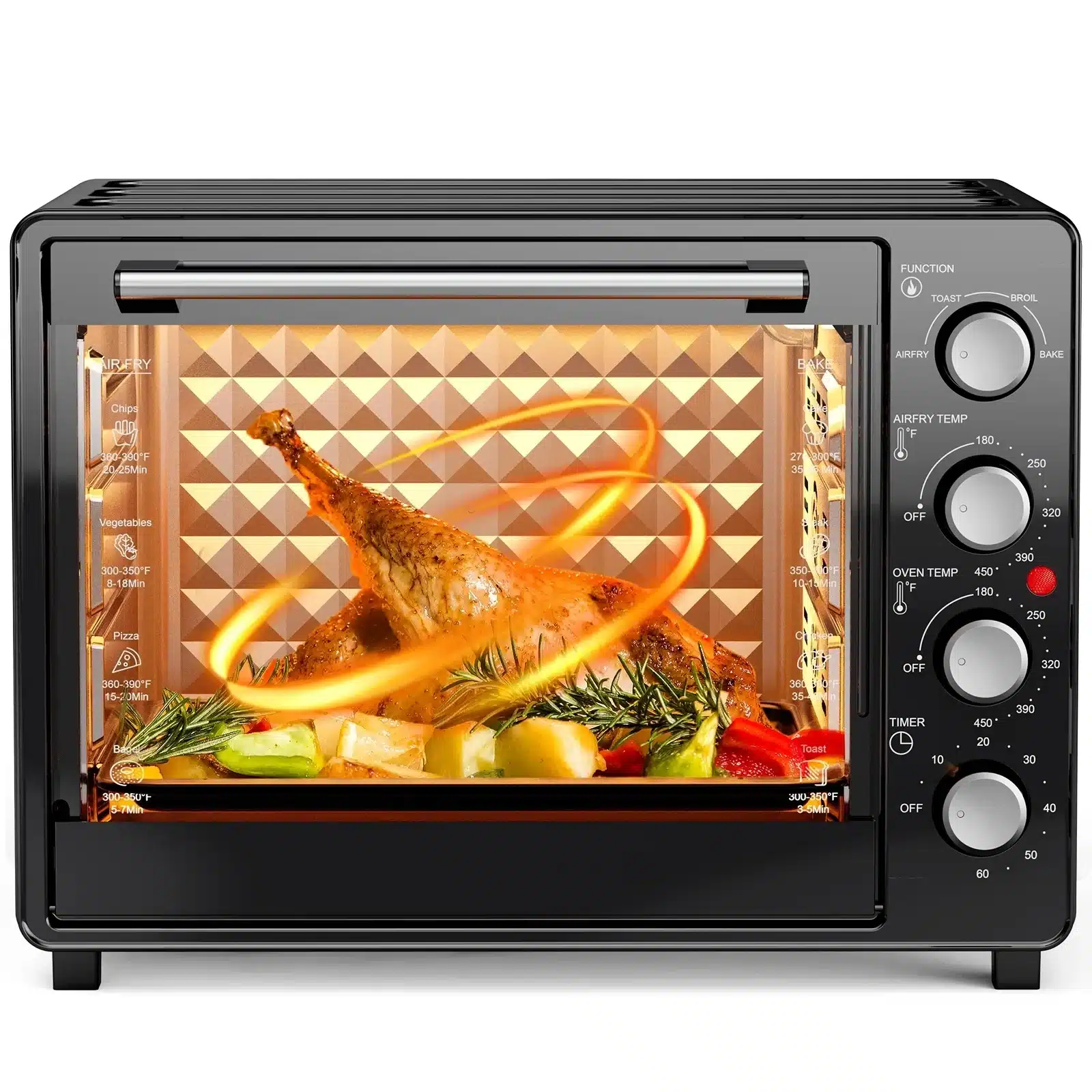 Patbrela-AF002-Ovens-01 AF02 34QT Super-Large Air Fryer Oven, 1500W, Black - Image 1
