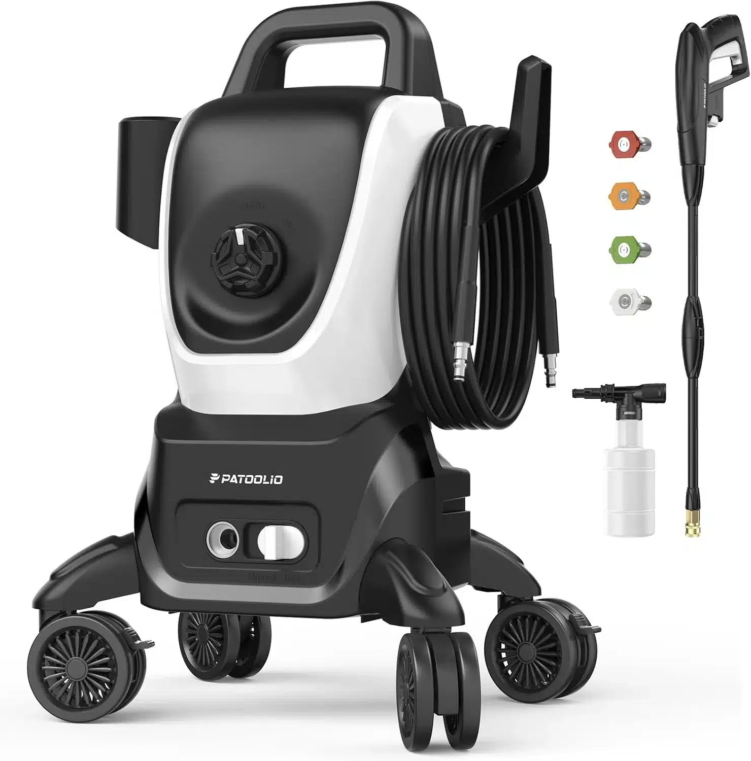 Patoolio-w60-pressurewasher_1 W60 1800W AC 4500 PSI Electric Pressure Washer 2 x 360° Lockable Wheels - Image 1